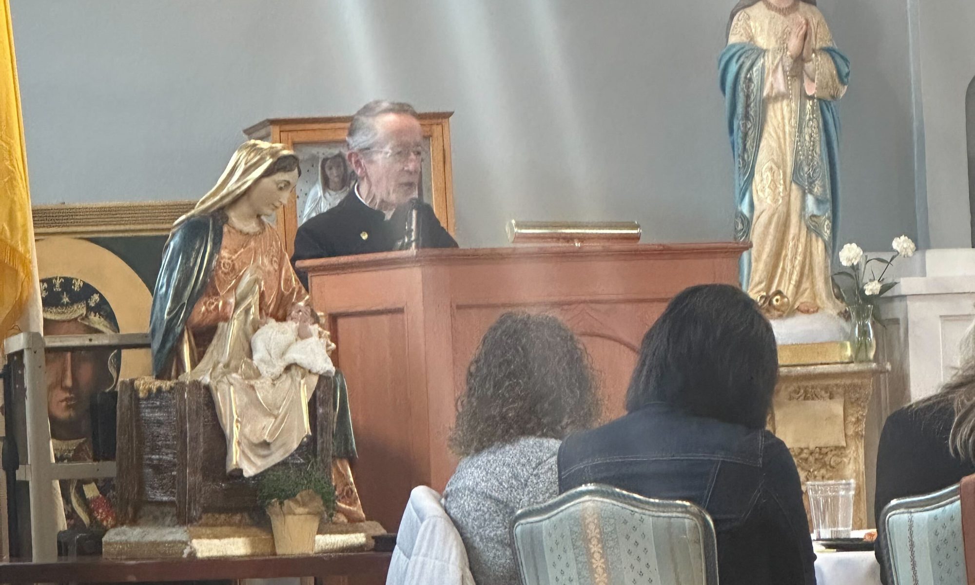 Fr Slattery at the Bridgettine Sisters Convent