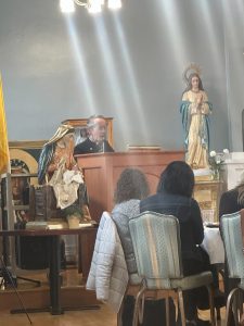 Fr Slattery at the Bridgettine Sisters Convent